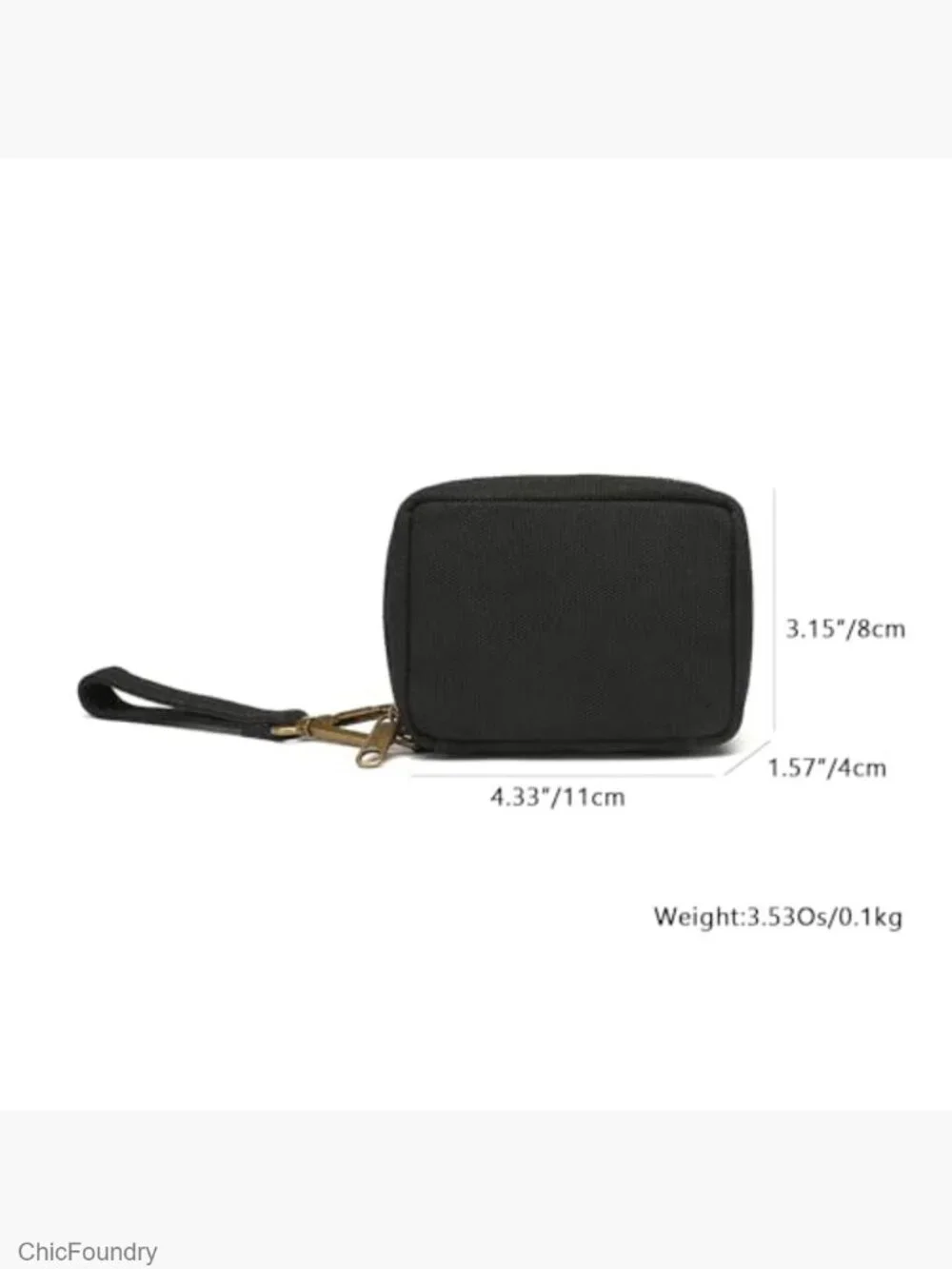 Canvas Wristlet Wallet with Detachable Wrist Strap - Compact Travel Purse